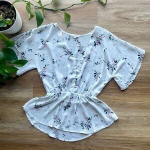 Sienna Sky White Floral Blouse